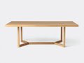 Esstisch-Holz-220×95×75 cm-Naturbraun-breite Tischplatte fürs Esszimmer